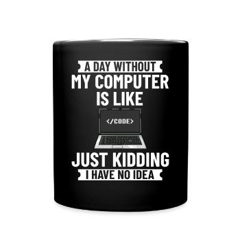 Programmeur Programmation Ordinateur Développeur Pc - Mug uni - noir - Devant