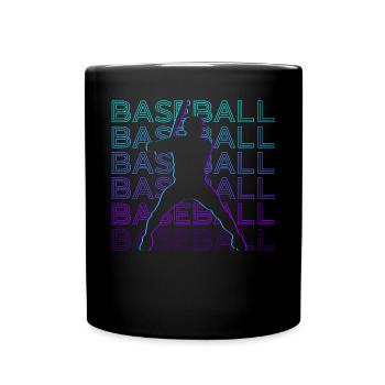 Cadeau rétro de joueur de baseball - Mug uni - noir - Devant