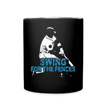 Baseball Fan Vintage Batter Swing - Full Colour Mug - black - Front