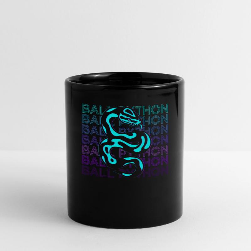 Kugelpython Schlange Retro Geschenk Tasse einfarbig