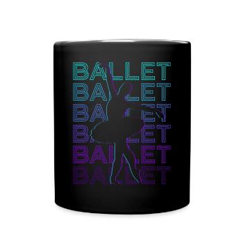 Ballett Tänzerin Ballett Tanzen Ballerina Retro Ge - Tasse einfarbig - Schwarz - Vorne