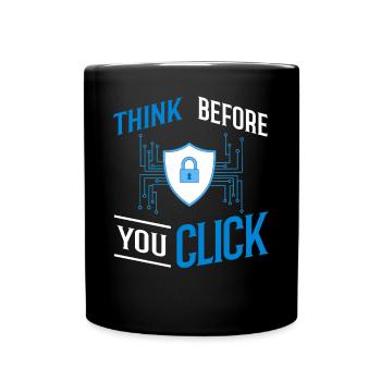 Cyber Security Information Computer Sicherheit - Tasse einfarbig - Schwarz - Vorne