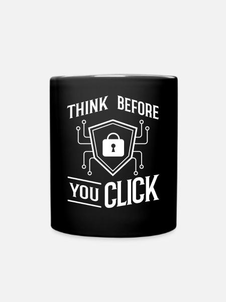 Cyber Security Information Computer Sicherheit - Tasse einfarbig - Schwarz