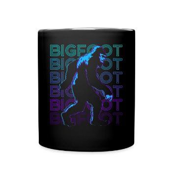 Bigfoot Sasquatch Retro Geschenk - Tasse einfarbig - Schwarz - Vorne