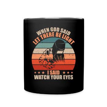Lustiger Schweißer Schweißer Geschenk - Tasse einfarbig - Schwarz - Vorne