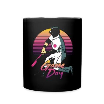 Baseball Fan Vintage Retro Batter - Tasse einfarbig - Schwarz - Vorne