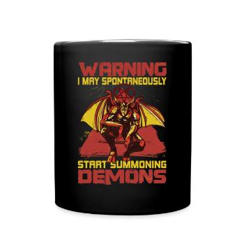 Lustiges Kult-Okkult-Geschenk - Tasse einfarbig - Schwarz - Vorne