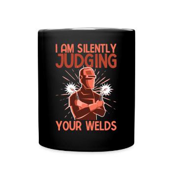 Lustiger Schweißer Schweißer Geschenk - Tasse einfarbig - Schwarz - Vorne