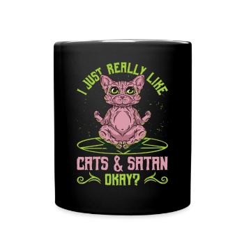 Sphynx Katze Okkultes Geschenk - Tasse einfarbig - Schwarz - Vorne