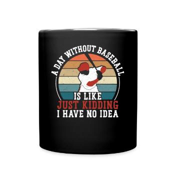 Baseball Fan Vintage Retro Batter - Tasse einfarbig - Schwarz - Vorne