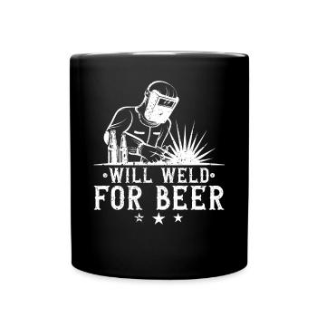 Lustiger Schweißer Schweißer Geschenk - Tasse einfarbig - Schwarz - Vorne