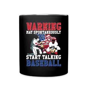 Baseball Fan Vintage American Flag - Tasse einfarbig - Schwarz - Vorne