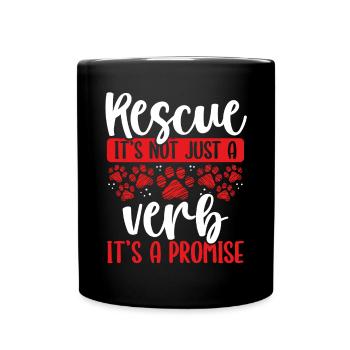 Sauvetage d’animaux Sauvetage de chiens Drôle de chat Sauveteur - Mug uni - noir - Devant