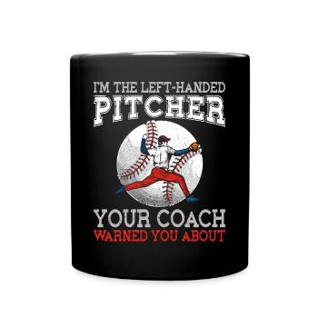 Baseball Fan Pitcher Vintage I'm - Tasse einfarbig - Schwarz - Vorne