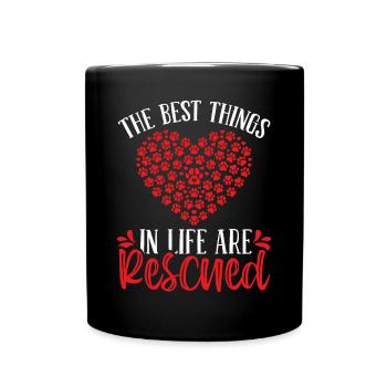 Animal Rescue Dog Rescuer Refuge Cat Rescue - Mug uni - noir - Devant