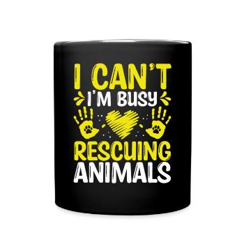 Shelter Animals Rescuer Foster Animals Cat Rescue - Tasse einfarbig - Schwarz - Vorne