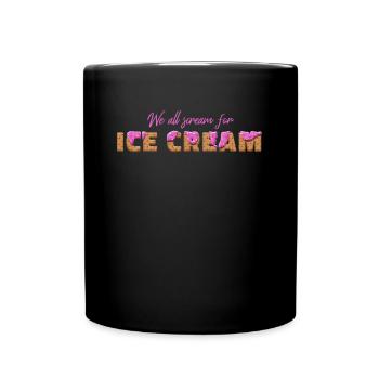 Niedliches Design mit einem Faultier für Mädchen - Tasse einfarbig - Schwarz - Vorne