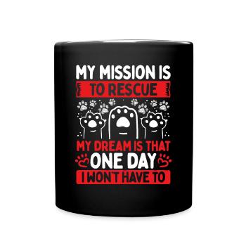 Dog Rescue Cat Rescuer Refuge Animal Rescue - Mug uni - noir - Devant