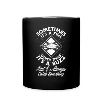 Fun Fishing Angler Fisherman Gift - Full Colour Mug - black - Front