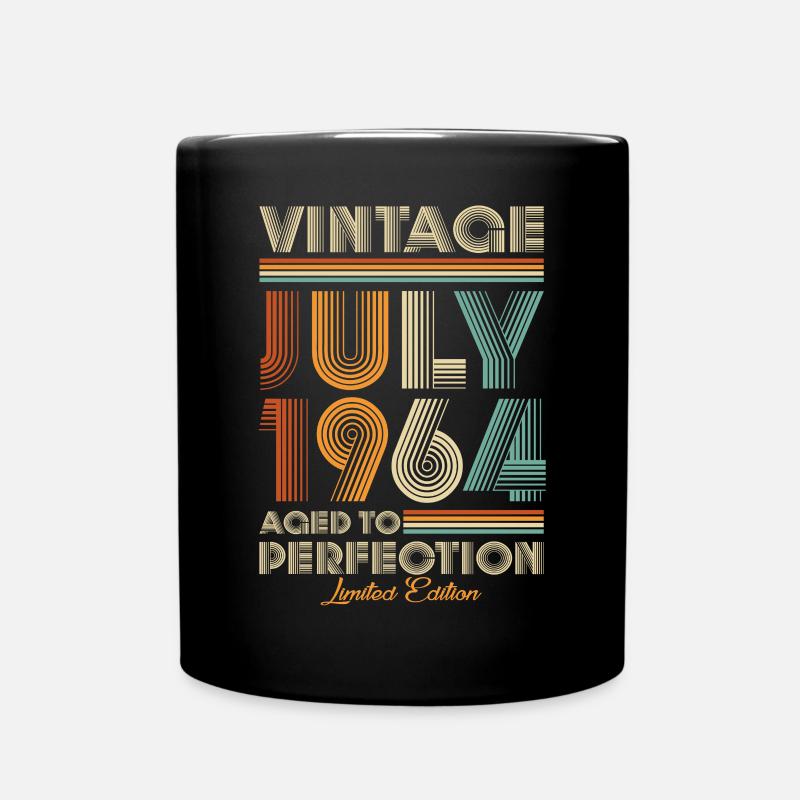 Vintage Aged To Perfection July 1964 - Tasse einfarbig - Schwarz