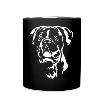 Boxer Kopf "Black Edition" - Tasse einfarbig - Schwarz - Vorne