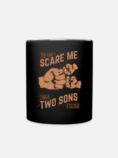 Deux fils Coup de poing Figure paternelle pour père - Mug uni - noir