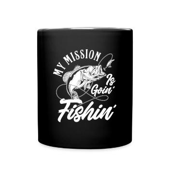 Cadeau de pêcheur drôle - Mug uni - noir - Devant