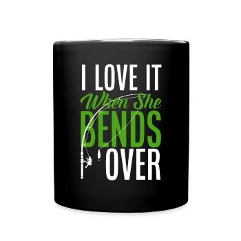 Lustiges Angeln Angler Fischer Geschenk - Tasse einfarbig - Schwarz - Vorne