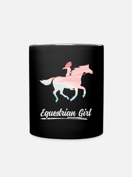 Équitation Fille Équestre Dressage - Mug uni - noir