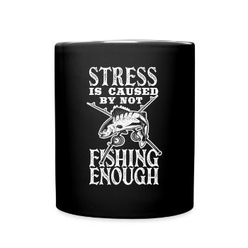 Fun Fishing Angler Fisherman Gift - Full Colour Mug - black - Front