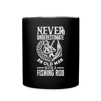 Fun Fishing Angler Fisherman Gift - Full Colour Mug - black - Front