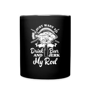 Fun Fishing Angler Fisherman Gift - Full Colour Mug - black - Front