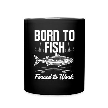 Fun Fishing Angler Fisherman Gift - Full Colour Mug - black - Front