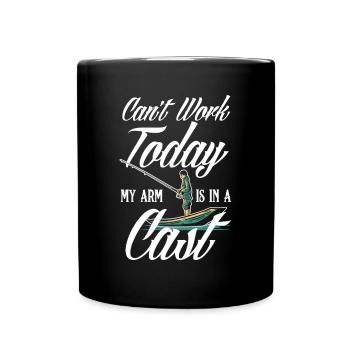 Fun Fishing Angler Fisherman Gift - Full Colour Mug - black - Front