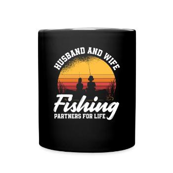 Lustiges Angeln Angler Fischer Geschenk - Tasse einfarbig - Schwarz - Vorne