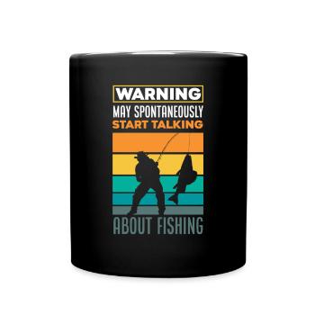 Fun Fishing Angler Fisherman Gift - Full Colour Mug - black - Front