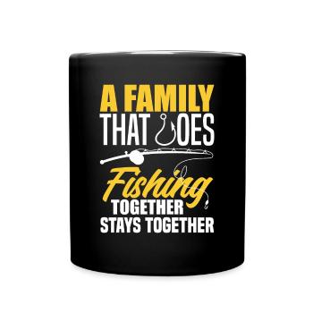 Fun Fishing Angler Fisherman Gift - Full Colour Mug - black - Front