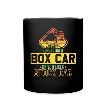 Load Like Box Car Drive Stock Car - Full Colour Mug - black - Front