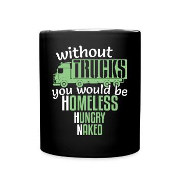 Without Trucks Homeless Hungry - Full Colour Mug - black - Front