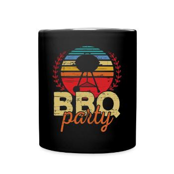 Vintage BBQ Party Barbecue Lovers - Full Colour Mug - black - Front