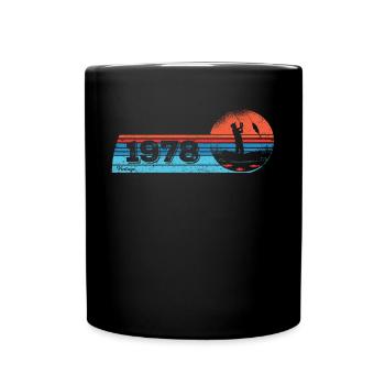 Pêcheur né en 1978 Anniversaire Fliegenflischen - Mug uni - noir - Devant
