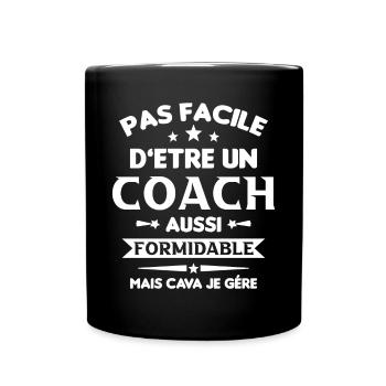 Coach Formidable Idée Cadeau Entraîneur Drôle - Mug uni - noir - Devant