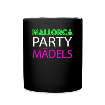 Mallorca Party Mädels - Tasse einfarbig - Schwarz - Vorne