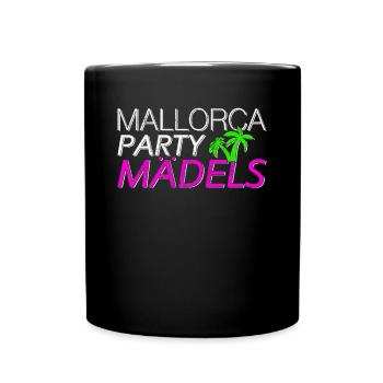 Mallorca Party Mädels - Tasse einfarbig - Schwarz - Vorne