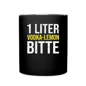 Mallorca Vodka Lemon Spruch - Tasse einfarbig - Schwarz - Vorne