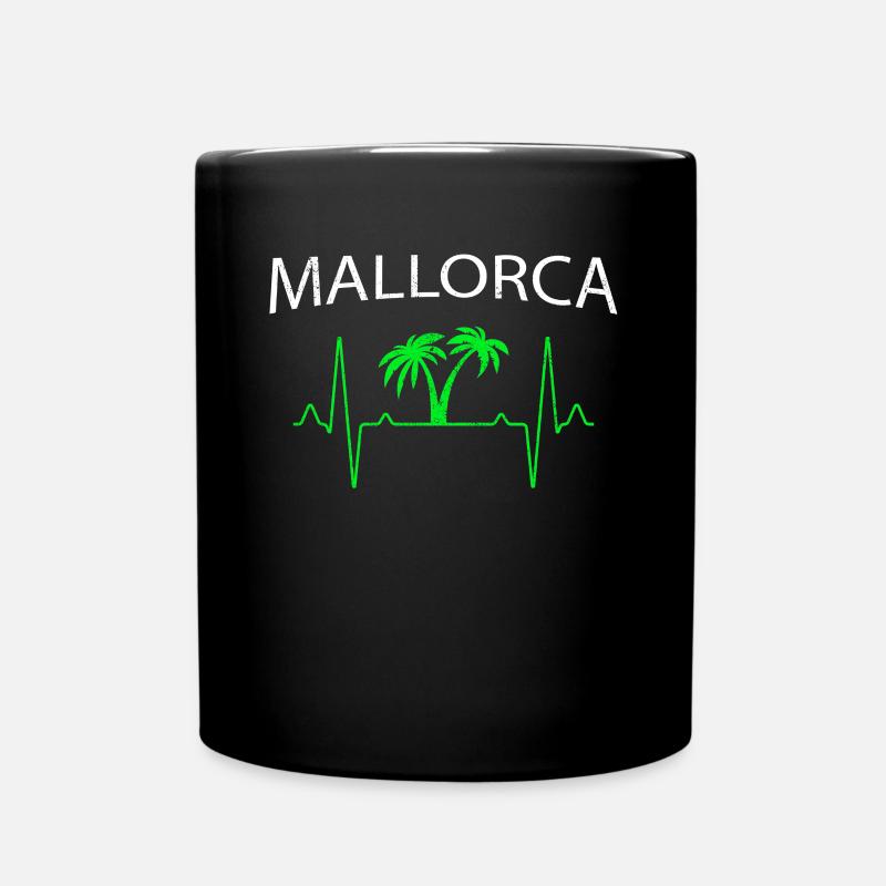 Majorque Heartbeat - Mug uni - noir