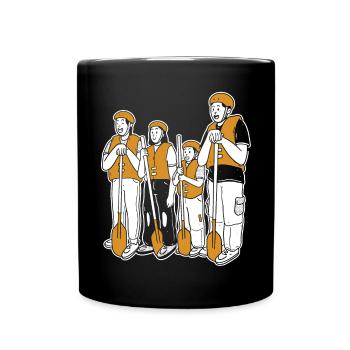 Tenue d’équipe de rafting pour les équipes de navigation de plaisance en montagne - Mug uni - noir - Devant