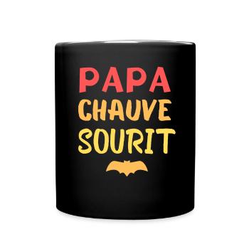 PAPA CHAUVE SOURIT - Mug uni - noir - Devant