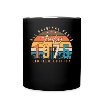 Birthday greeting 1975 In July - Full Colour Mug - black - Front
