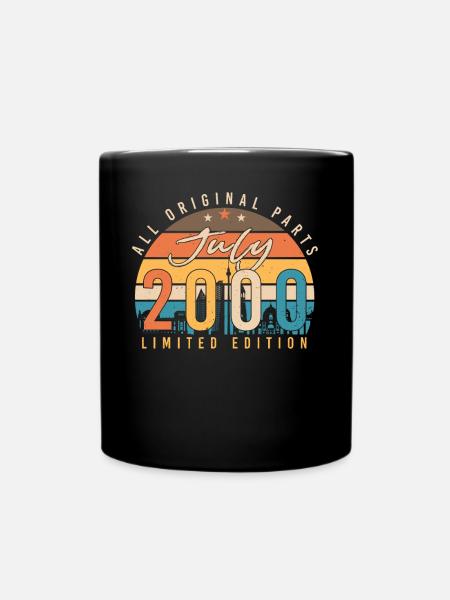 2000 Juillet Rétro - Mug uni - noir